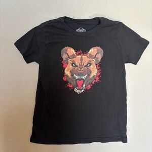 Era by LAMAR JACKSON Black Kids T-Shirt with Fierce Animal Print Youth S